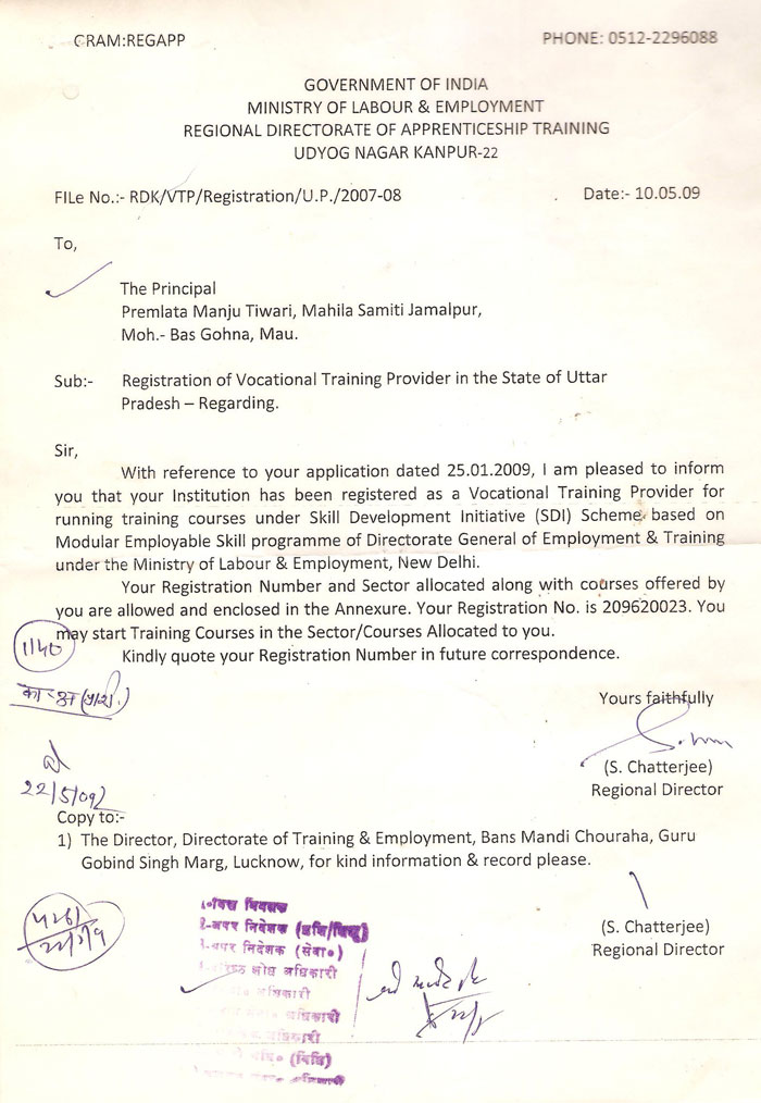 Registration of Vocational Training Provider